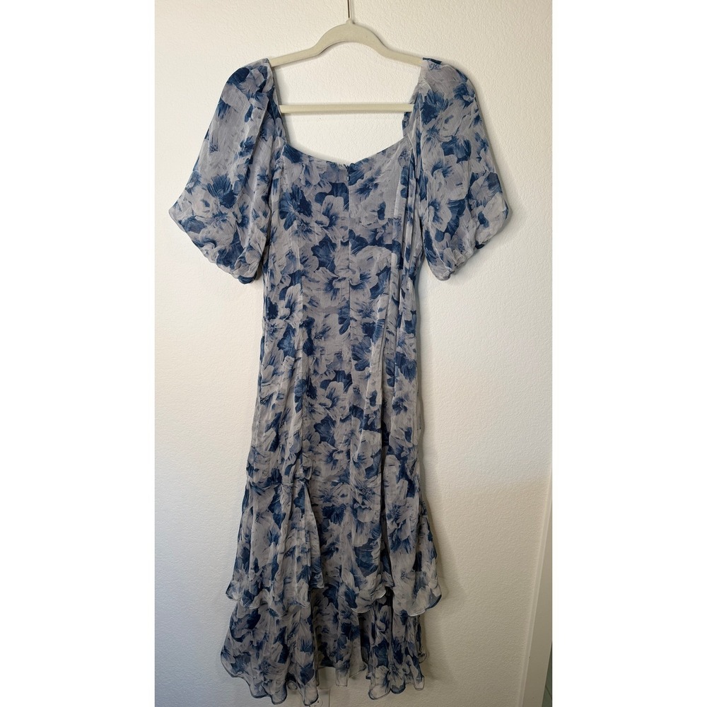 Nordstrom Mila Mae Blue Floral Midi Dress - Picture 3 of 8